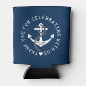 Gepersonaliseerde nautische bruiloft gunst partij blikjeskoeler (Voorkant)