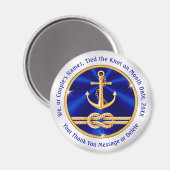 Gepersonaliseerde nautische bruiloft gunsten, Stro Magneet (Voorkant / Achterkant)