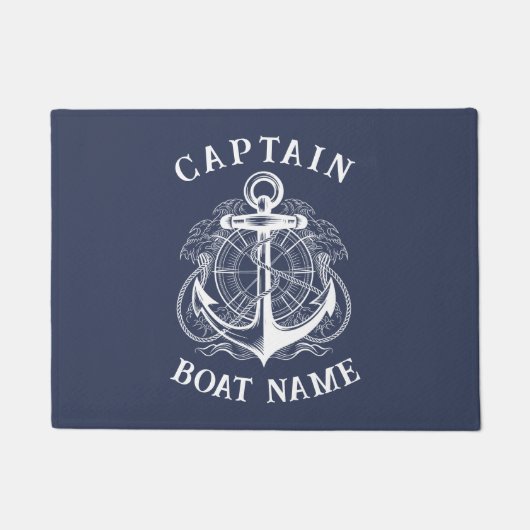 Gepersonaliseerde Nautische Kapitein Bootnaam Anke Deurmat (Voorkant)