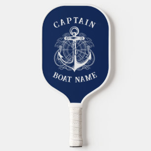 Gepersonaliseerde Nautische Kapitein Bootnaam Anke Pickleball Paddle