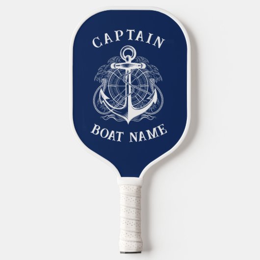 Gepersonaliseerde Nautische Kapitein Bootnaam Anke Pickleball Paddle (Voorkant)