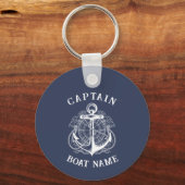 Gepersonaliseerde Nautische Kapitein Bootnaam Anke Sleutelhanger (Voorkant)