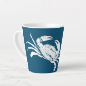 Gepersonaliseerde nautische krab latte mok (Linkerhoek)
