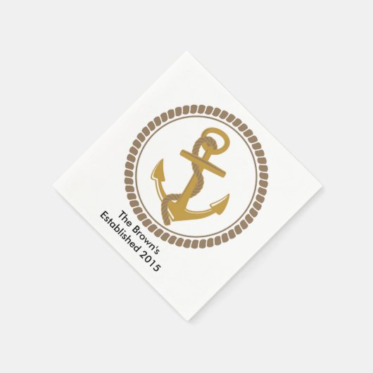 Gepersonaliseerde nautische partij servetten (Hoek)