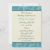 Gepersonaliseerde nautische zeilboot verjaardagsui kaart (Achterkant)