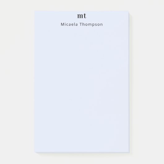 Gepersonaliseerde nauwelijks Paarse + Initialen Post-it® Notes (Voorkant)