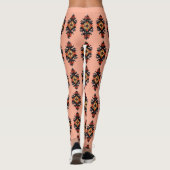 Gepersonaliseerde Navajo Patroon op Coral Pink Leggings (Achterkant)