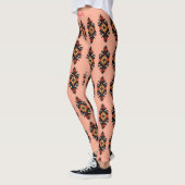 Gepersonaliseerde Navajo Patroon op Coral Pink Leggings (Links)