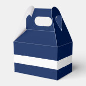 Gepersonaliseerde Navy Blauw Nautisch Hart Bruilof Bedankdoosjes (Achterkant)