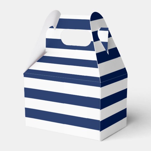 Gepersonaliseerde Navy Blauw Nautisch Hart Bruilof Bedankdoosjes (Achterkant)