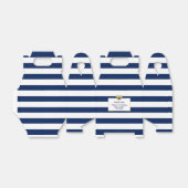 Gepersonaliseerde Navy Blauw Nautisch Hart Bruilof Bedankdoosjes (Uitgevouwen)