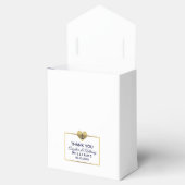 Gepersonaliseerde Navy Blauw Nautisch Hart Bruilof Bedankdoosjes (Geopend)