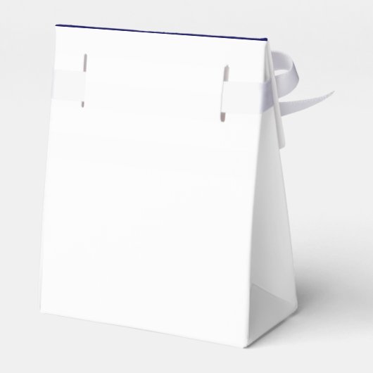 Gepersonaliseerde Navy Blauw Nautisch Hart Bruilof Bedankdoosjes (Achterkant)