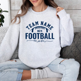 Gepersonaliseerde Navy Blue Football Team Mom Trui