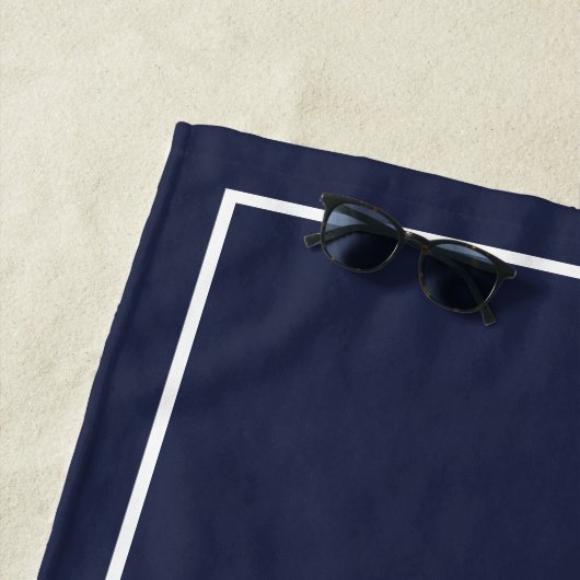 Gepersonaliseerde navy blue gold love Heart mr en Strandlaken (In situ)