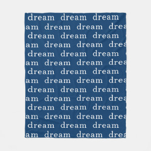 Gepersonaliseerde Navy Blue Herhalende Naam Fleece Deken