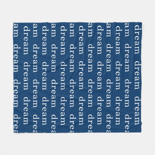 Gepersonaliseerde Navy Blue Herhalende Naam Fleece Deken (Voorkant (Horizontaal))