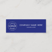 Gepersonaliseerde Navy Blue Mini Oproepkaart Ontwe Contactkaartje (Achterkant)