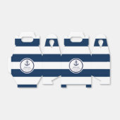 Gepersonaliseerde Navy Blue Nautische bruiloft gun Bedankdoosjes (Uitgevouwen)
