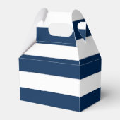 Gepersonaliseerde Navy Blue Nautische bruiloft gun Bedankdoosjes (Achterkant)