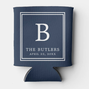Gepersonaliseerde Navy Blue Wedding Koelbox Blikjeskoeler
