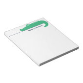 Gepersonaliseerde Navy en Green Alligator Notitieb Notitieblok (Schuin)