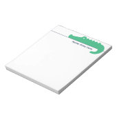 Gepersonaliseerde Navy en Green Alligator Notitieb Notitieblok (Linkerzijde)