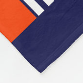 Gepersonaliseerde Navy en Oranje nautische estheti Fleece Deken (Hoek)