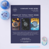 Gepersonaliseerde Navy Flyer voor productpromoties (Enkel)