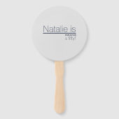 Gepersonaliseerde Navy Grey fifty & FABULOUS omkee Handwaaier (Achterkant)