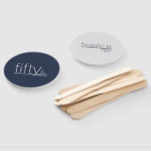 Gepersonaliseerde Navy Grey fifty & FABULOUS omkee Handwaaier (Niet-gemonteerd)