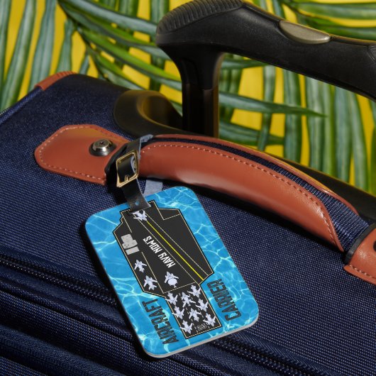 Gepersonaliseerde Navy Now's Vliegtuig Carrier Str Bagagelabel (Voorkant Insitu 1)