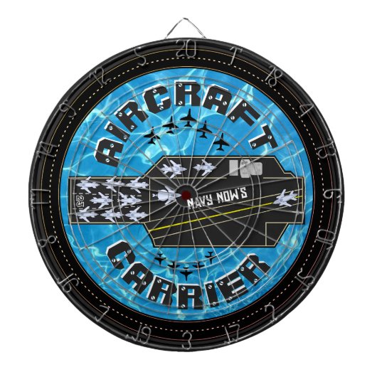 Gepersonaliseerde Navy Now's Vliegtuig Carrier Str Dartbord (Voorkant)