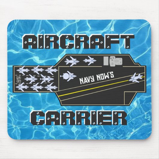 Gepersonaliseerde Navy Now's Vliegtuig Carrier Str Muismat (Voorkant)