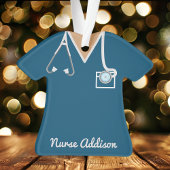 Gepersonaliseerde Navy Nurse Scrubs Ornament