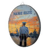 Gepersonaliseerde Navy Sailor Dartboard Dartbord (Voorkant Rechts)