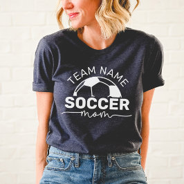 Gepersonaliseerde Navy Soccer Mom Tri-Blend Shirt