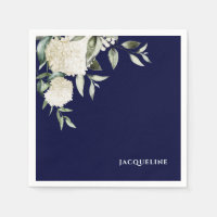 Gepersonaliseerde Navy White Hortensia Vrijgezelle