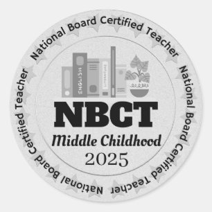 Gepersonaliseerde NBCT-gecertificeerde leraar voor Ronde Sticker