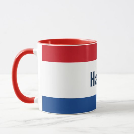 Gepersonaliseerde Nederlandse vlag combo Mok (Links)