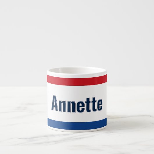 Gepersonaliseerde Nederlandse vlag Espresso Kop (Voorkant)