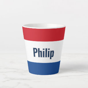 Gepersonaliseerde Nederlandse vlag Latte Mok