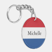 Gepersonaliseerde Nederlandse Vlag Sleutelhanger (Voorkant Links)