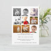 Gepersonaliseerde negen foto sjabloon kaart (Staand voorkant)