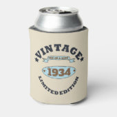 Gepersonaliseerde negentig vintage 90ste verjaarda blikjeskoeler (Blikje Achterkant)