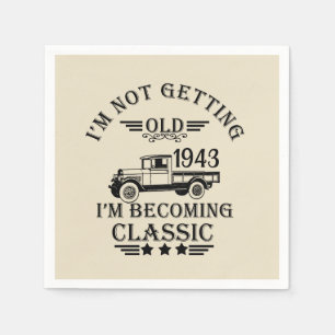 Gepersonaliseerde negentig vintage 90ste verjaarda servet