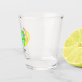 Gepersonaliseerde Neon AFSTUDEERDER Keepsake Shot Glas (Rechts)