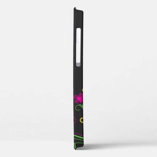 Gepersonaliseerde Neon Bloemen Case-Mate iPhone Case (Achterkant / Links)