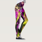Gepersonaliseerde Neon Butterfly Floral Leggings (Rechts)