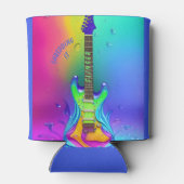 Gepersonaliseerde neon gitaar, psychedelisch blikjeskoeler (Achterkant)